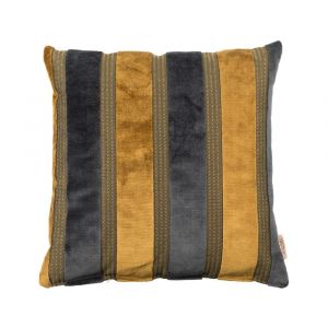 Image de Dutchbone Coussin en tissu jaune et gris