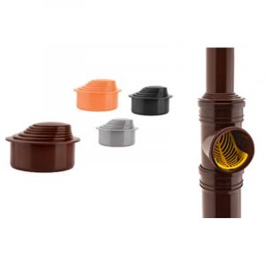 KARMAT Réducteur universel de gouttière, système de drainage, tuyau de descente, connecteur d'eau de pluie, en polypropylène, marron