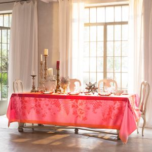 Garnier Thiebaut Nappe pur lin Ombelles Rose Garnier-thiebaut