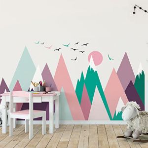 Ambiance Sticker Stickers Enfant Montagnes scandinaves Anielka 60 x 90 cm