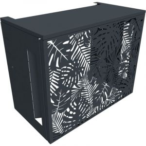 Atole - Cache climatiseur en Aluminium Thermolaqu&eacute; - Taille 1 : h. 80 x l. 100 x p. 54 cm - Gris anthracite