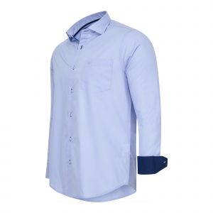 Cappuccino Italia - Chemise stretch Milano pour homme - Bleu - Taille M