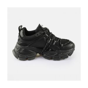 Buffalo Saturn Lace Vegan Nappa/Mesh Black - Chaussures pour fille
