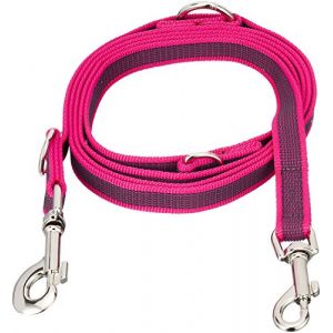 Image de Julius K9 Julius-K9 et de couleur Gris Super-grip Laisse, 20 mm x 2 x 2 m, Rose/gris