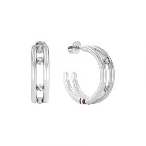 Tommy Hilfiger Jewelry Clous d'oreilles pour Femme en Acier inoxidable avec cristaux - 2780614
