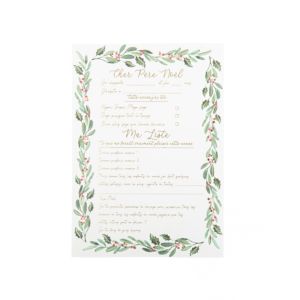 Grande lettre au P&egrave;re No&euml;l avec enveloppe Tradi Chic 21 x 28,5cm - Couleur Rouge - Taille Taille Unique