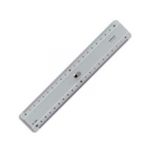 Visiodirect Lot de 3 Doubles décimètre bouton métal biseau anti-tâche en altuglas