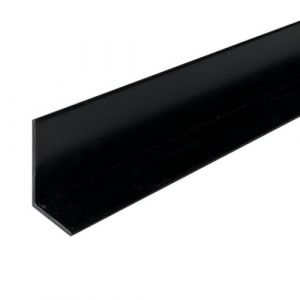 Homewell - Cornière en aluminium 15mm x25mm x1.3mm, lg 1000mm (Laqué noir mat)