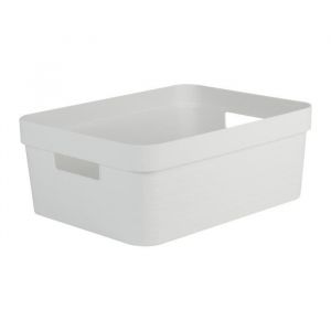 Eda Plastiques Boîte de Rangement DECOR STONE Blanc - 12 L