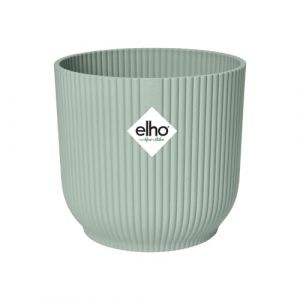 Elho Vibes Fold Rond 18 - Pot De Fleurs pour Int&eacute;rieur - &Oslash; 18.3 x H 16.8 cm - Vert/Vert Sorbet