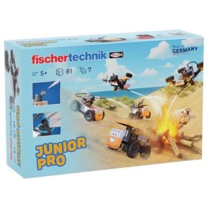 Fischertechnik Junior Pro 576100 – Jeu de Construction pour Enfants, 7 modèles à Construire, Dont Un Camion de Pompier, dès 5 Ans, Orange