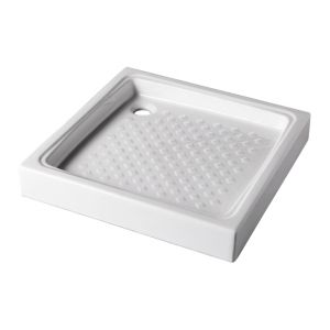 Planetebain Receveur à poser en grés NF 70X70 Blanc Blanc - Spécialiste salle de bain