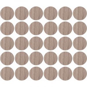 Cyclingcolors 30x Cache vis adhésif autocollant diamètre 20mm bouchon trou meuble table chaise maison, bois orme clair