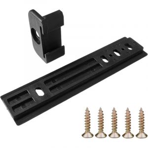 Cyclingcolors Glissière pour porte de réfrigérateur encastrable en plastique noir Charnière Accompagnement Guide Frigo Cuisine Meuble