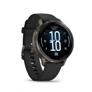 Garmin Montre sport Venu 4 Noir/Gris Silicone Noire 41mm