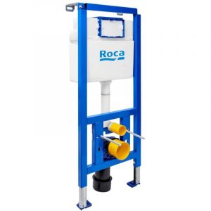 Roca B&acirc;ti-support encastrable pour WC suspendu, installation sur cloison l&eacute;g&egrave;re, hauteur 112 cm, chasse 2/4-6 L (A8900200Z0)