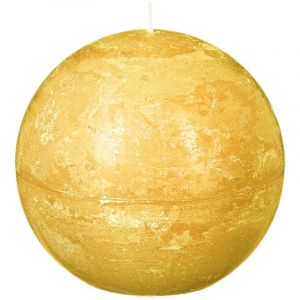 Atmosphera Bougie Boule "Rustic" 10cm Jaune