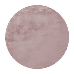 Arte Espina Tapis Rond à Poils Longs "Rabbit" 160cm Rose