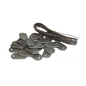 Maillestore - Kit de fixation Brise-vue - 26 pastilles + 4m de fil Gris Clair 1 kit - Gris Clair