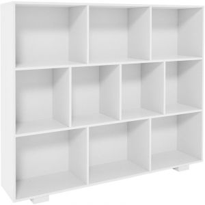 Décoshop26 Etagère pour enfants 100x120 cm 10 compartiments de rangement en mdf blanc