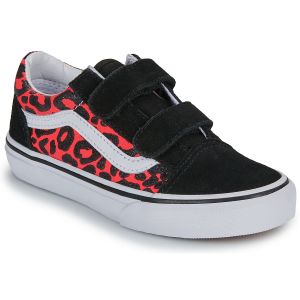 Vans Baskets basses enfant Old Skool V GLITTER LEOPARD Diva Pink Noir - Taille 27,28,29,30,31,32,33,34,27 1/2