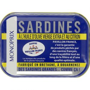 Monoprix Sardines &agrave; l'huile d'olive vierge extra et au citron