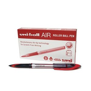 Uni Ball Air UB-188-L Paquet de 12 Stylos à bille encre permanente Rouge