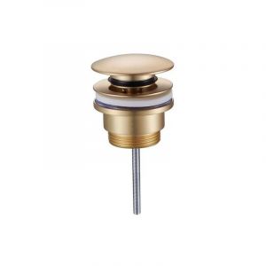 Rue du Bain Bonde de Lavabo clic-clac universelle laiton Dor&eacute; Bross&eacute;