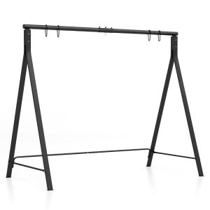 Cadre Coast pour banc/chaise suspendue - 5 anneaux de suspension - métal noir -210 x 115 x 175 cm - Max 160kg