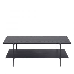 DRAWER Table basse en bois et métal - Noir - Mysa