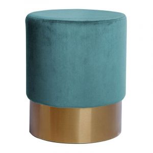 Pouf Rond Design "Nano" 42cm Pétrole Prix