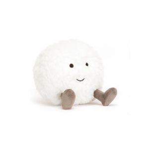 Jellycat Amuseable snowball - dimensions : l : 8 cm x l : 8 cm x h : 9 cm