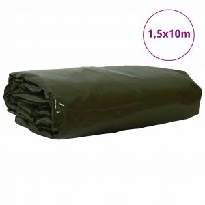 VidaXL Bâche 650g / M² Vert Olive 1,5 X 10 M