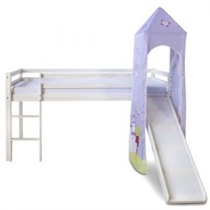 Lit Mezzanine Tour Toboggan Bois de Pin