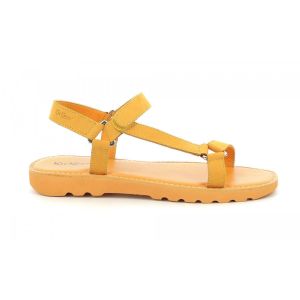 Kickers Sandales Cuir Kick Salsa Jaune