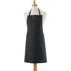 Declikdeco Tablier de cuisine Léo Noir 70 x 90