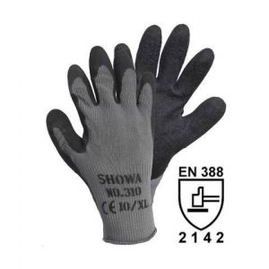 Showa Gants de protection 14905 Coton/polyester avec revêtement latex EN 388 Taille 7 (S)