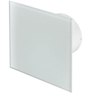 Awenta Ventilateur salle de bain extracteur d'air minuterie 100mm Verre Blanc