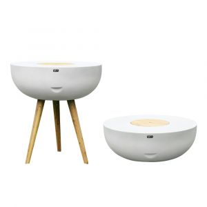 Axi Table de jardin/glacière 2 en 1, aspect pierre calcaire - 24 litres