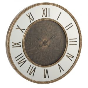 Horloge Murale Design "Romains" 80cm Naturel Prix