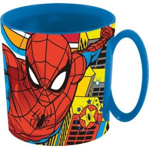 Tataway Gobelet en plastique pour enfants Marvel Spiderman Spider-Man 350 ml, r&eacute;sistant au micro-ondes