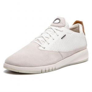 Image de Geox AERANTIS U927FA Homme Baskets Mode,Faible,Gars Chaussures,Chaussures de Sport,Chaussures &agrave; Lacets,Perm&eacute;able &agrave; l'air,Blanc,43 EU