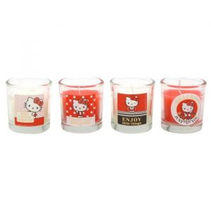 Image de Laguiole Lot de 4 Bougies Parfumées Coffret Vanille /Fraise, Idées Cadeaux, 6 Heures de Parfum 120 g