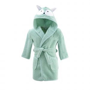 Peignoir enfant vert 6 ans en coton