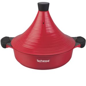 Techwood TAJINE Ø28CM ALUMINIUM ET PORCELAINE Rouge TAJ-246, 28