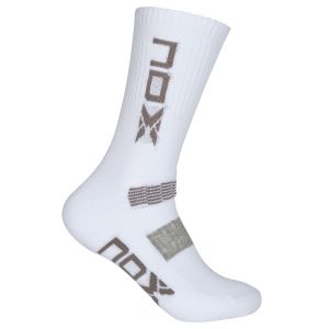 Nox Technical Half-calf Socks White Logo Vertical Grey