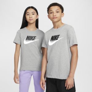 Nike T-shirt Nsw Futura - Gris/vert Enfant, pointure S: 128-137 cm - ['Gris'] - Taille S: 128-137 cm