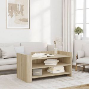 VidaXL Table basse ch&ecirc;ne sonoma 100x50x50 cm bois d'ing&eacute;nierie