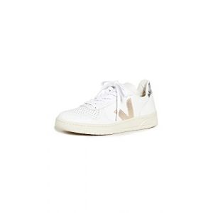 Veja Baskets V-10 pour femme, Extra/White/Platine/Silver, 40.5 EU