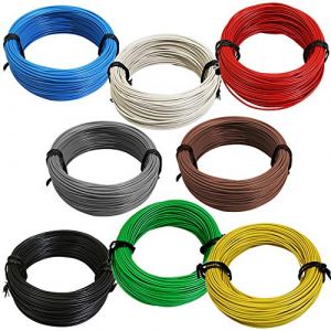 Cyclingcolors Fil électrique bleu au mètre 0,75 mm² câble faisceau cuivre multibrin voiture moto scooter quad camion remorque